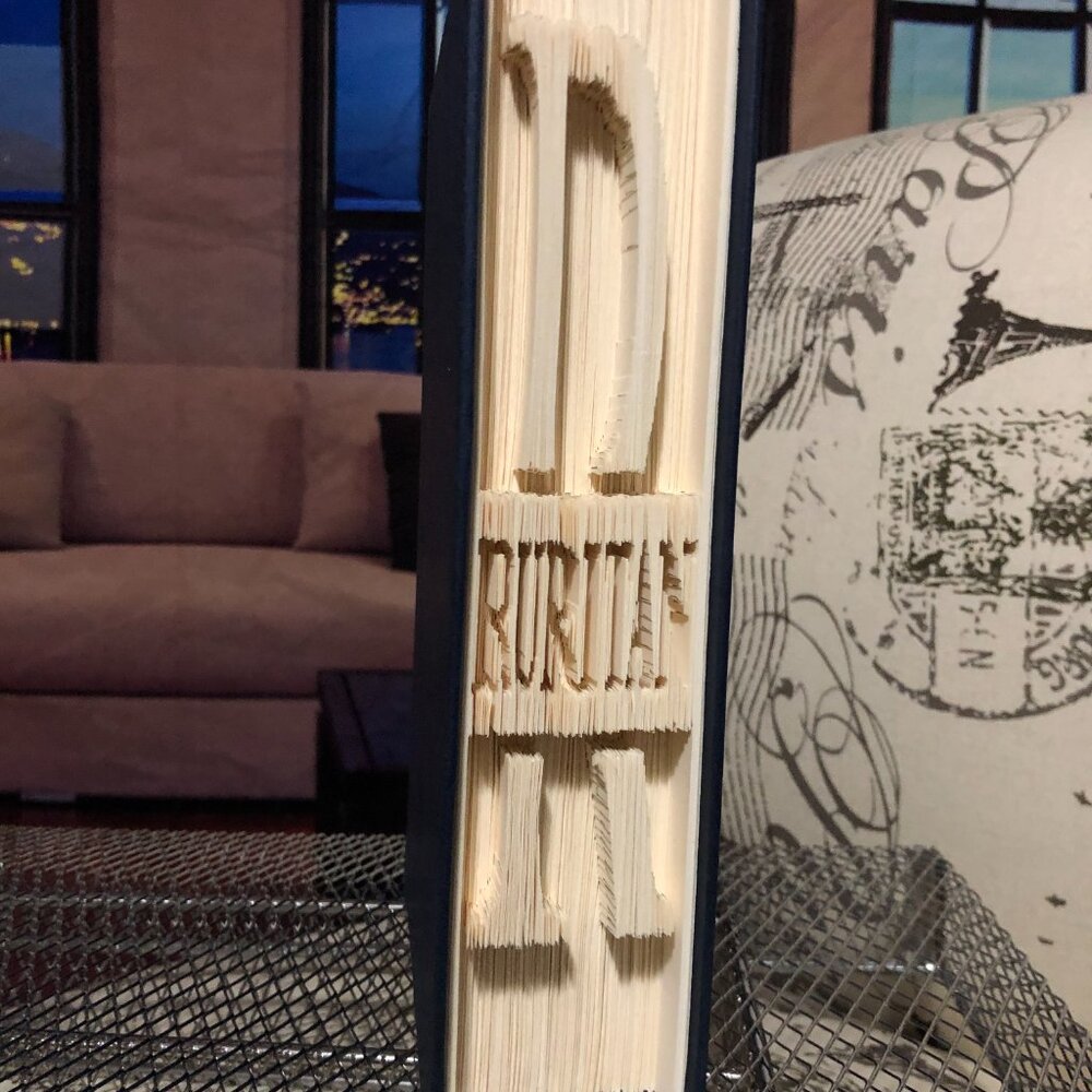 Unique Handcrafted Folded/Cut Book Art - A True Conversation Piece! Ruritan